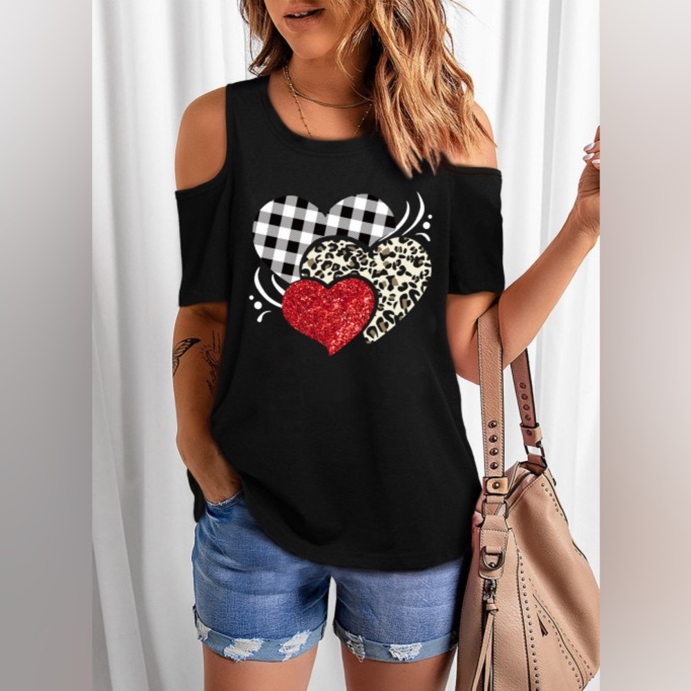 Doble hart black Blouse